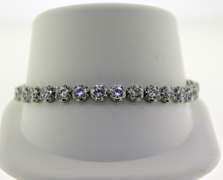 Sterling Silver Round Crystal tennis Bracelet