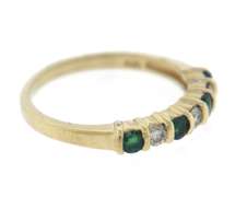 Gorgeous Emerald and Diamond Yellow Gold ring