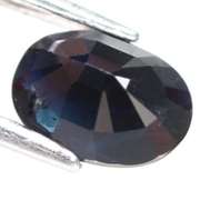Real 1.21ct blue black oval cut Sapphire