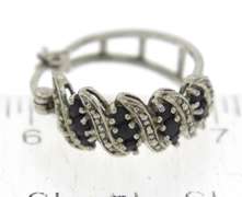 Sterling Silver Hoop Gemstone Earrings