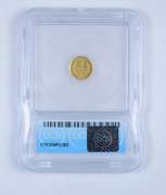MS60 1849-D Liberty Head Gold Dollar - Open Wreath, Cleaned - ICG