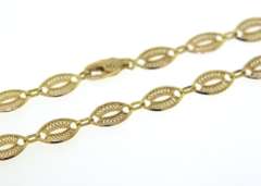 Fancy 18kt YG Openwork Oval Link Chain Necklace