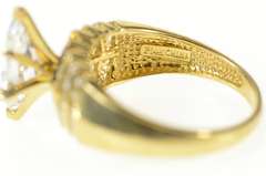 14K Yellow Gold Marquise Classic Flashy Travel Engagement Ring