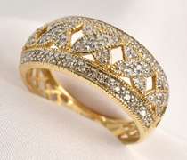 Ornate Diamond Dome Ring