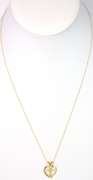 Heart and Cross Necklace in 14KT Yellow Gold