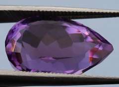 Glistening 6.01ct pear cut violet Amethyst