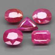 Mixed cut unheated 8.94ct Winza Ruby parcel