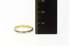 18K White Gold 2.5mm Art Deco Etched Wedding Band Ring