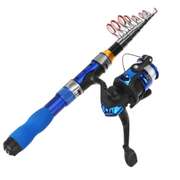 190cm Fishing Kit Glass Steel Telescopic Fishing Rod