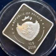 2008 Republic Of Palau 10 Dollar USS Missouri