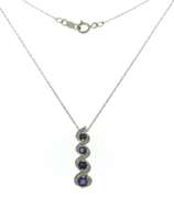 Captivating Blue Sapphire and Diamond Necklace