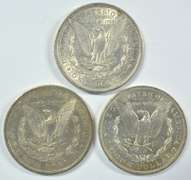 Real flashy 1880, 80-S, & 81-O Morgan Silver Dollars