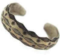 Sterling Silver Signed Cuff Bangle Bracelet