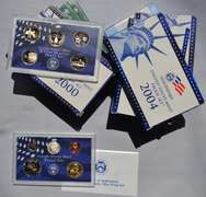 1996 -  2009  US Proof Sets. 1996-2000 2002 2004-5  &2009