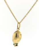Stylish Yellow Gold Emerald Pendant on Chain