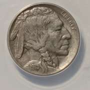 1915 D AU 50 Buffalo Nickel