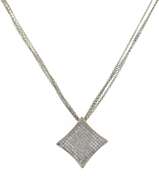 Masterpiece 18kt Square Cluster Diamond Pendant on Chain