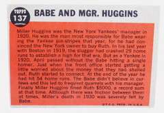 1962 Babe Ruth Special Topps Baseball Card