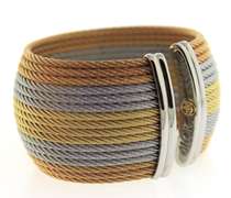 Alor 18kt and Steel Wide Cuff