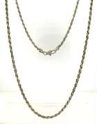 Italian Sterling Silver Rope Chain Necklace