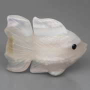 Gorgeous 86.78ct striped Agate and Sapphire carving