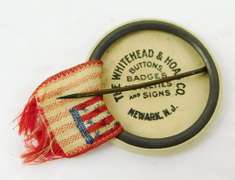 1931 Save the Ironside Pin Back with Flag