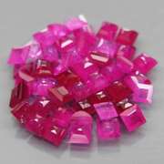 Premium 3.33ct 45 piece princess cut Ruby set