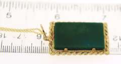 Handsome Rectangular Green Stone Necklace