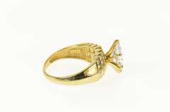 14K Yellow Gold Marquise Classic Flashy Travel Engagement Ring