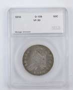 VF30 1810 Capped Bust Half Dollar - O-109 - Graded by SEGS