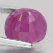 Glistening violet red 3.76ct UNHEATED Ruby