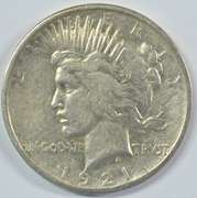 Scarce high grade 1921 Peace Silver Dollar. Key date