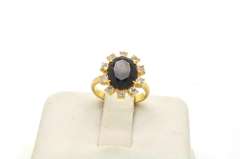18kt Diamond and Sapphire Cocktail Ring