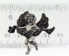 Sterling Silver Judith Jack Marcasite Angel Pin