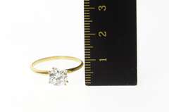 14K Yellow Gold Classic Round Solitaire Travel Engagement Ring