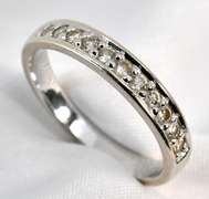 Practical White Gold Diamond Band