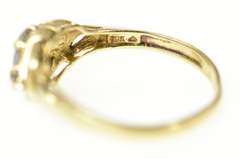 10K Yellow Gold Oval Mystic Topaz Cubic Zirconia Simple Ring