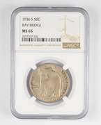 MS65 1936-S Bay Bridge Opening Commemorative Half Dollar - Graded NGC