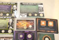 Estate Lot Of Coins In Display Holders