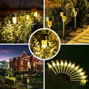 24PCS LED Solar Lawn Path Light Stainless Steel