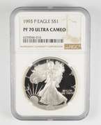 PF70 UCAM 1993-P American Silver Eagle - Graded NGC