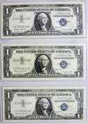 3 - Gem Crisp 1957B $1 Star Replacement Silver Certificates-Consecutive!