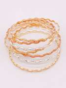 18kt Gold Plated Bangle Bracelet Semanario Set