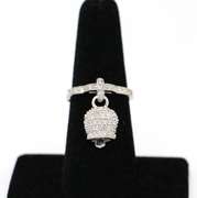 Sterling Silver Bell Pendant Ring