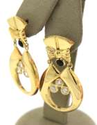 Powerful 18kt Bow and Oval Drop Earrings