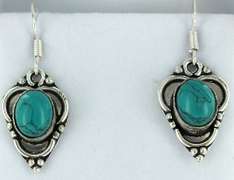 Silver and Natural Stone Earrings