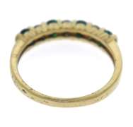 Gorgeous Emerald and Diamond Yellow Gold ring