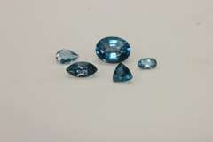 Bright Blue Topaz - Lot of 5