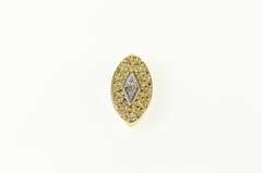 14K Yellow Gold Floral Pattern Diamond Slide Bracelet Charm/Pendant