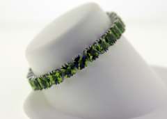 Sterling Silver Peridot Tennis Bracelet